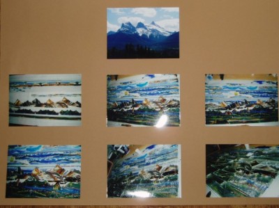 php8l0HZ0AM.jpg (86.47 KiB) Viewed 32263 times I have lots of visuals of mountains and skys for reference while setting up the color bars . Once sliced, then I will carve the slices to look like mountains.