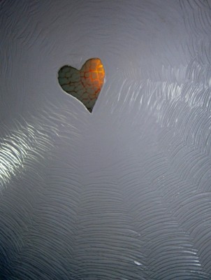 Heart in the right place with carved radiance.